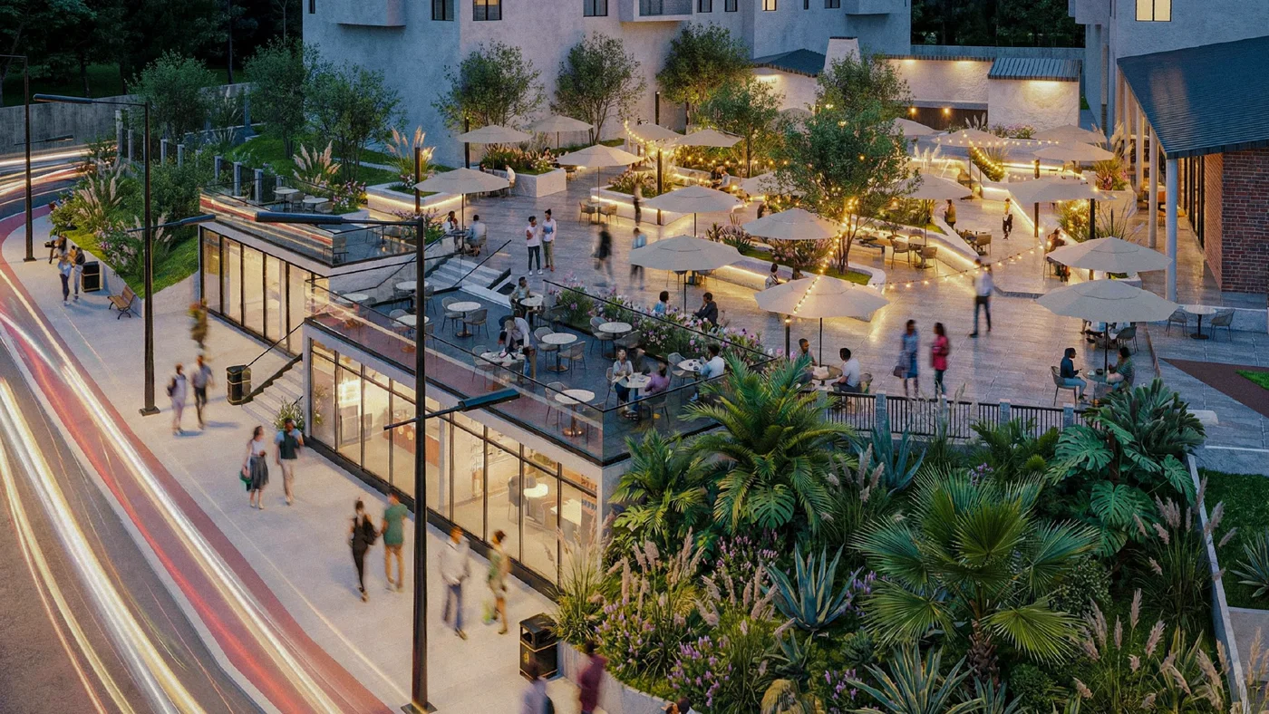 Hill Bottom Commercial + Recreation Center plaza